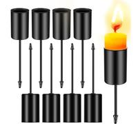 PIWOSGOL 8 Piezas Candelabros para Vela, Portavelas de Adviento Vintage Soporte para Velas Metal con Mandril Corto Candelero para Corona de Adviento Navidad