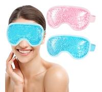 PIWOSGOL Antifaz Gel Frío Ojos, 2 Unidades Máscara de Ojos Refrescante de Gel, Reutilizable Mascarilla Refrescante para los Ojos, Fría o Caliente, para Ojos Hinchados,Migrañas,Ojeras