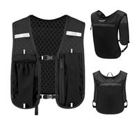 PIWOSGOL Chaleco Hidratación Running Hombre Mujer - Mochila Trail Running MTB 2.5L, Ligero y Transpirable, Mochila Ciclismo con Bolsillos para Agua 2L + 500ML, Ideal para Deportes al Aire Libre