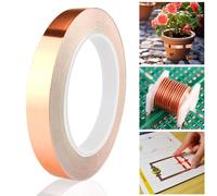PIWOSGOL Cinta de cobre contra caracoles, 20 mm x 20 m, cinta de cobre autoadhesiva, valla contra caracoles y protección para plantas en macetas elevadas, cinta de cobre EMI para apantallamiento, para