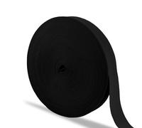 PIWOSGOL Goma Elastica Costura 20m x 20mm, Negra Cinta Elastica Costura, Manualidades Costura Diy, Cuerda Plana Trenzada, Elástico para Pantalones Ropa