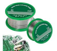 PIWOSGOL Soldadura sin plomo 0,8 mm 20 g, estaño de soldadura 1 mm 20 g, punto de fusión inferior Solder, soldadura sin plomo, alambre para soldadores, hogar y bricolaje (2 rollos)