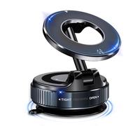 PIWOSGOL Soporte Móvil Coche Ventosa Magnético, Ventosa Mejorada, Rotación 360°, Magnetic Phone Holder, Iman Coche Movil Plegable para iPhone 16 15 14 13 12