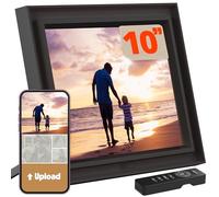 Pix-Star LUX - Marco de fotos digital Wi-Fi de 10.4 pulgadas, almacenamiento ilimitado en la nube, fácil uso compartido de aplicaciones, más de 40.000 imágenes, pantalla antirreflejos, sensor de