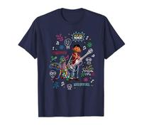 Pixar Coco Miguel And Dante With Colorful Doodles Camiseta