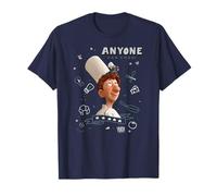 PIXAR Disney PIXAR Ratatouille Remy & Linguini Camiseta Unisex Adulto Azul Talla Pequeña