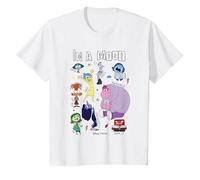 Pixar Inside Out 2 In A Mood Camiseta, Niños, Blanco, 10 años