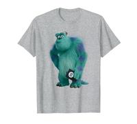Pixar Monsters at Work James P. Sullivan, AKA Sulley Camiseta, Hombre, Gris Jaspeado, 4XL