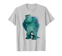 Pixar Monsters at Work James P. Sullivan, AKA Sulley Camiseta, Hombre, Plata, 3XL