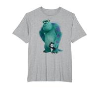 Pixar Monsters at Work James P. Sullivan, AKA Sulley Camiseta, Hombre tallas grandes, Gris Jaspeado, 2X Alto