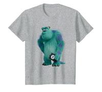 Pixar Monsters at Work James P. Sullivan, AKA Sulley Camiseta, Niños, Gris Jaspeado, 2 años