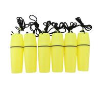 PIXAXOHH 6 Botellas de contenedor para Kayak, ABS, Impermeables, portátiles, Selladas, con Cuerda y Gancho, para Buceo, Snorkel, Surf, Kayak y navegación. (Amarilla)