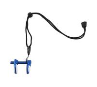 PIXAXOHH Clip de Nariz para Buceo, tapón de Nariz para natación Profesional de aleación de Aluminio Ajustable con cordón (Azul)