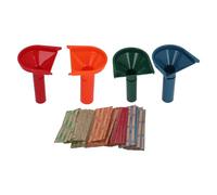 PIXAXOHH Juego de clasificador de monedas y tubo contador para monedas estadounidenses, diseño económico, envoltorios codificados por colores, envoltura y sellado sin esfuerzo,