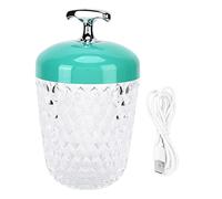 PIXAXOHH Lámpara de mesa LED de cristal con atenuación de 3 colores, recargable por USB, lámpara de noche, lámpara de mesilla de noche, decoración del hogar (Verde)