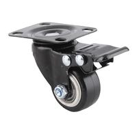 PIXAXOHH Ruedas industriales, ruedas giratorias resistentes para equipos, ruedas de poliuretano de 5 pulgadas con freno, rotación de 360 grados, capacidad de 330 libras cada una