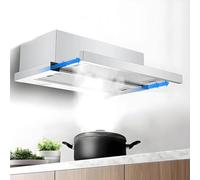 PixCy Campana Extractora 60/70 Cm Sin Cabezal,Campana Extractora con Filtro Metálico,Campana Telescópica Extractora,con Una Gran Potencia Succión 18 M³/Min,Iluminación LED 70cm