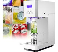 PixCy Cerradora de latas de sobremesa Comercial,Selladora semiautomática,Diámetro de Sellado 55 mm,Sellado preciso,Compatible con Lata/plástico,para Bares y Tiendas de té con Leche White