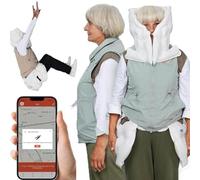 PixCy Chaleco Anticaída Inteligente, Chaleco con Airbag, Ropa Anticaída Portátil para Personas Mayores con Aplicación para Ver Datos Ejercicio, Activación En 0,01 S, Reutilizable FemaleBlue-S