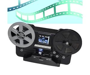 PixCy Escáner Película 8 Mm,Diapositiva Cámara,Escáner Negativo,Escáner Película,Convierte Convertidor Digitalizador Películas 8 Mm Y Super8, para Carretes De 3", 4" Y 5"