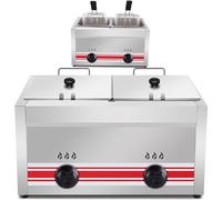 PixCy Freidora De Gas, Freidoras Industriales, Freidora a Gas Comercial, Freidora De Cocina, Encimera a Gas Profesional De Alta Capacidad,para Cocinar Alimentos,20L