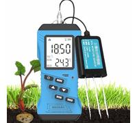PixCy Medidor Digital De Suelo 7 En 1, Sensor De Alta Precisión Npk Ph EC Humedad Temperatura Humedad, Prueba De Fertilidad del Suelo con Pantalla LCD para Jardín, Granja E Invernadero.