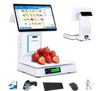 PixCy Terminale TPV con báscula integrada,Caja registradora Windows,Pantalla táctil capacitiva 15,6 Pulgadas,para Comercio minorista y hostelería,8 GB RAM,256 GB SSD,Impresora 58 mm Single