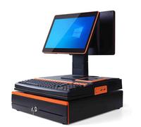 PixCy Tpv Tactil Hosteleria, Caja Registradora con Ticket,15,6" Doble Pantalla + Impresora Térmica + Escáner Portátil,Gestión Pedidos + Pago Cobro,Restaurante/Bar,Comerciantes Double