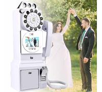 PixCy Videolibro de Teléfono para Bodas 1080P - Pantalla 3.5 Pulgadas, Grabadora Clásica, 64 GB, para Aniversarios y Fiestas, Dispositivo Creativo para Mensajes de Video Personalizados White