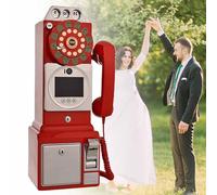 PixCy Videolibro de Teléfono para Bodas 1080P - Pantalla 3.5 Pulgadas, Grabadora Clásica, 64 GB, para Aniversarios y Fiestas, Dispositivo Creativo para Mensajes de Video Personalizados Red