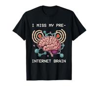 Pixel Art I Miss My Pre Internet Brain Camiseta