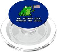 Pixel Art No Kings Day Frog Bandera Estadounidense 2026 PopSockets PopGrip para MagSafe
