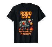 Píxel de caos moo-chanical de Robo Cow Camiseta