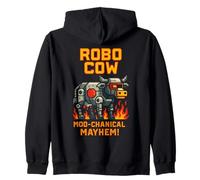 Píxel de caos moo-chanical de Robo Cow Sudadera con Capucha