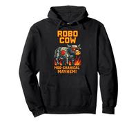 Píxel de caos moo-chanical de Robo Cow Sudadera con Capucha
