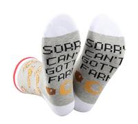 Pixel Farm Animals Crew Sock Sorry Can't Gotta Farm Novelty Sock Stardew Valley Gamer Gift, Calcetines Sorry Farm, Altoa única