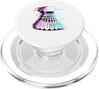 Pixel Glitch Art Bádminton Volante PopSockets PopGrip para MagSafe