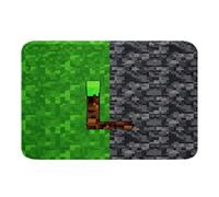 Pixel Grid Games Letra Inicial L Mando Pixelado Verde Gris Marrón Alfombra De Puerta Fácil De Cuidarr Alfombras Absorbe El Agua Alfombra para Interior para Hogar Comercios Jardín 40x60Cm