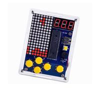 Pixel - Juego de consola de juegos electrónica para soldadura, juego retro de 51 MCU con funda acrílica