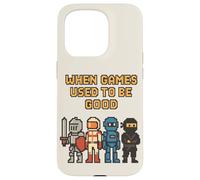 Pixel Knight Ninja Astronauta Robot Retro Gamer Gaming Carcasa para iPhone 15 Pro