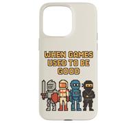 Pixel Knight Ninja Astronauta Robot Retro Gamer Gaming Carcasa para iPhone 15 Pro Max