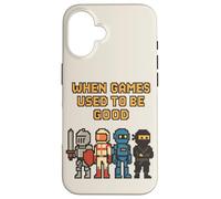 Pixel Knight Ninja Astronauta Robot Retro Gamer Gaming Carcasa para iPhone 16