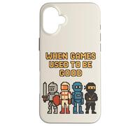 Pixel Knight Ninja Astronauta Robot Retro Gamer Gaming Carcasa para iPhone 16 Plus