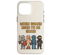 Pixel Knight Ninja Astronauta Robot Retro Gamer Gaming Carcasa para iPhone 16 Pro Max
