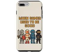 Pixel Knight Ninja Astronauta Robot Retro Gamer Gaming Carcasa para iPhone 7 Plus/8 Plus