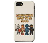 Pixel Knight Ninja Astronauta Robot Retro Gamer Gaming Carcasa para iPhone SE (2020) / 7 / 8