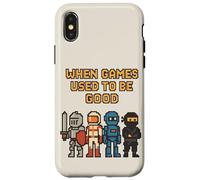 Pixel Knight Ninja Astronauta Robot Retro Gamer Gaming Carcasa para iPhone X/XS