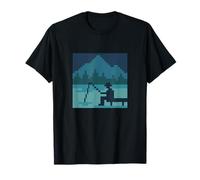Pixel Lake Pesca Camiseta