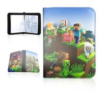 Pixel manera Trading Card Album Colección Card Holder Card Album Case Folder Bolsa de almacenamiento de tarjetas a prueba de agua para las tarjetas de juego 50 Páginas 400 Tarjetas Capacidad