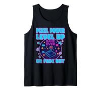 PIXEL POWER NIVEL UP O FADE OUT Retro Gaming Vintage Gamer Camiseta sin Mangas